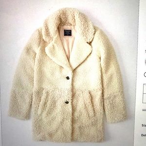 ABERCROMBIE TEDDY COAT W Mixed-Fabric